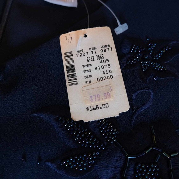 Vintage Liz Claiborne Womens Dress Size 10 Beaded Embroidered Long Sleeve Fall - Picture 10 of 16